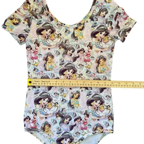 Wild Rich Kids Leotard body suit Girls size 11/12 jasmine Aladdin disney print * - Picture 7 of 8